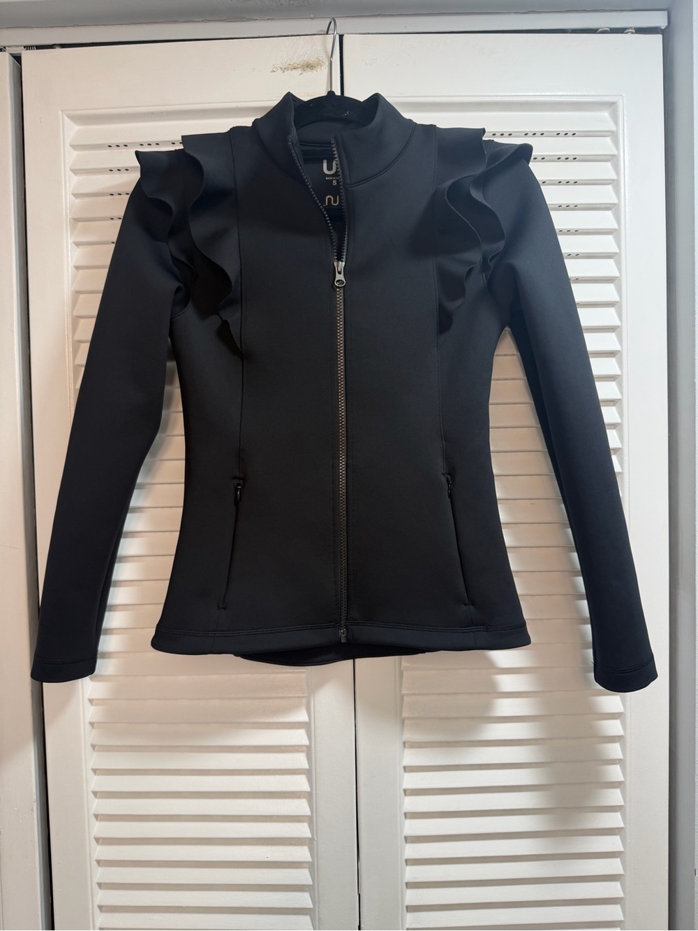 Urban Savage Black Ruffle Jacket Size S